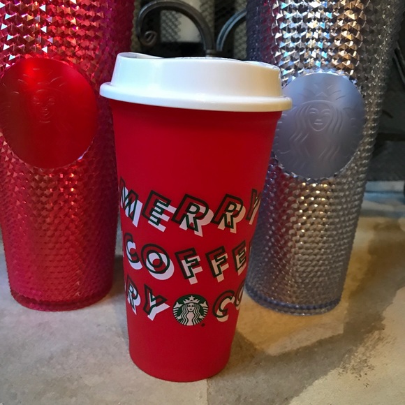 Starbucks Studded 2019 Pink and Platinum Tumblers - Picture 3 of 6